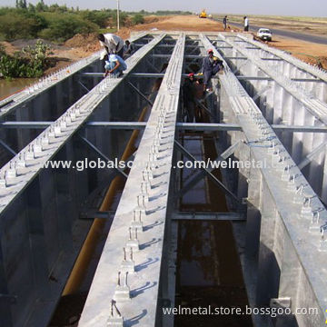 Prefabricated steel module bridge girder and bracings